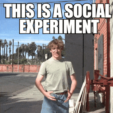 Social Experiment This Is A Social Experiment GIF - Social Experiment This Is A Social Experiment Cherdleys GIFs