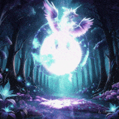 a painting of a unicorn flying through a portal