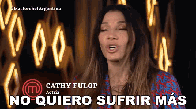 a poster for cathy fulop says " no quiero sufrir más "