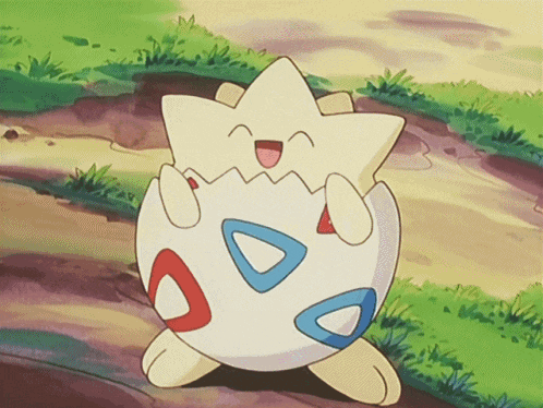 a cartoon character that looks like an egg with a star on top