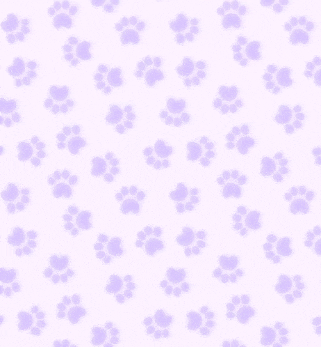 a seamless pattern with purple paw prints on a white background .