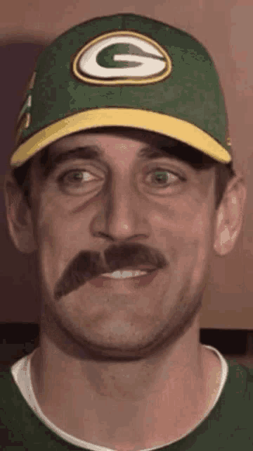 Aaron Rodgers Mustache GIF