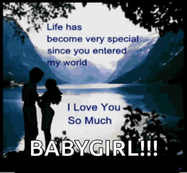 a picture of a man and a woman holding a baby with the caption " life has become very special since you entered my world "