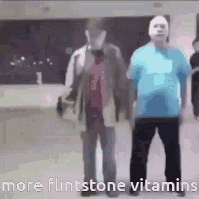 Dancing Flintstone Vitamins GIF