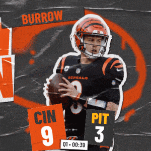 a bengals football player named burrow is holding a football