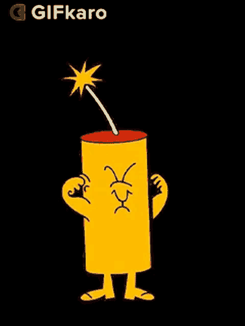a yellow star with the word boom in red