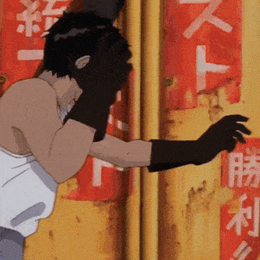 a cartoon of a man covering his face with his hand