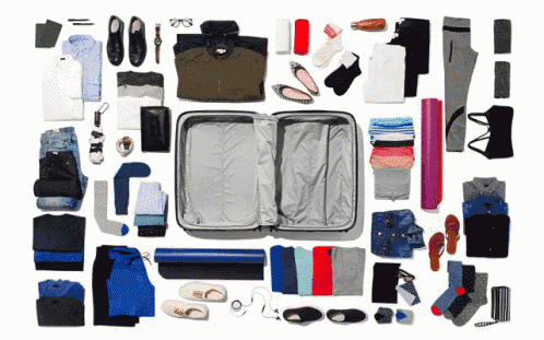 打包 行李 整理 衣服 出國 GIF - Packing Luggage Clothes GIFs