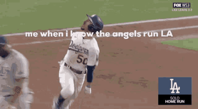 a dodgers player is running on the field