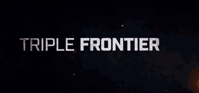 triple frontier is written in white on a black background