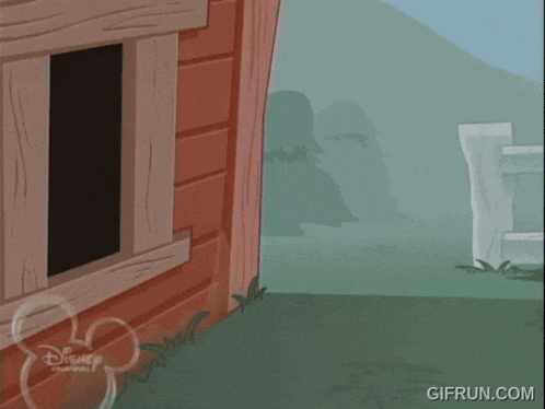 a cartoon character is jumping in the air with a disney logo in the corner
