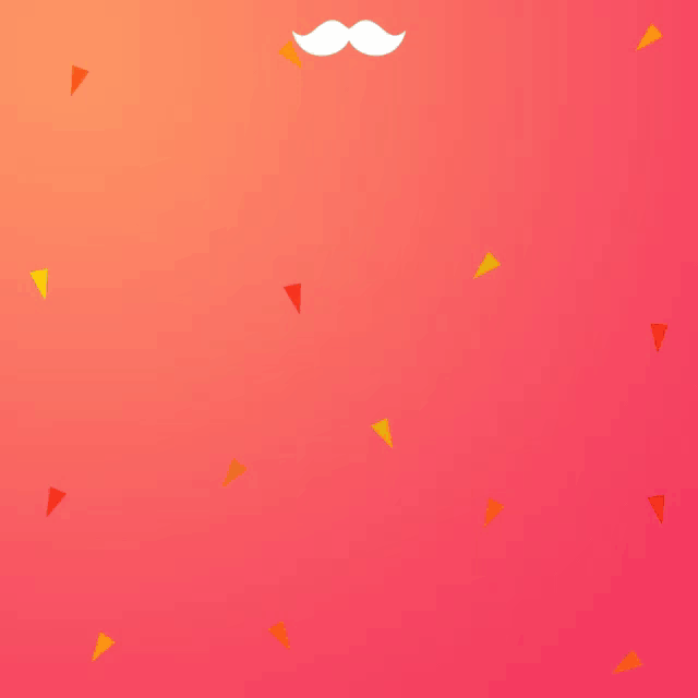 two tacos on a pink background with a mustache