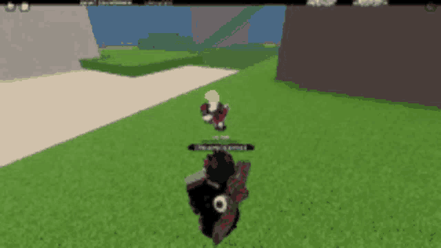 a screenshot of a video game shows a person standing in the grass