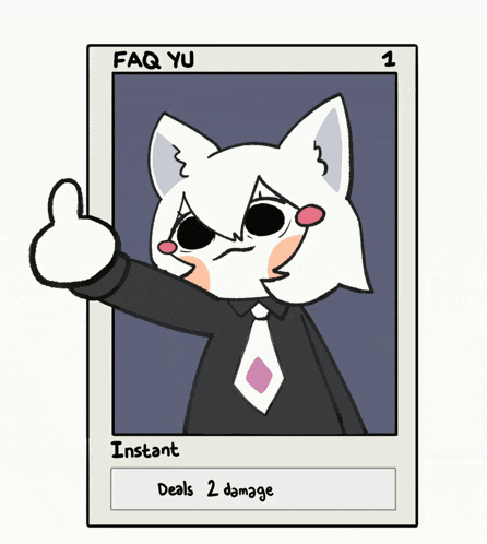 a card that says instant deals 2 damage and faq yu
