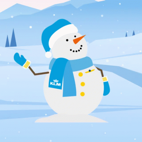 Klm Snowman GIF - Klm Snowman Wave GIFs