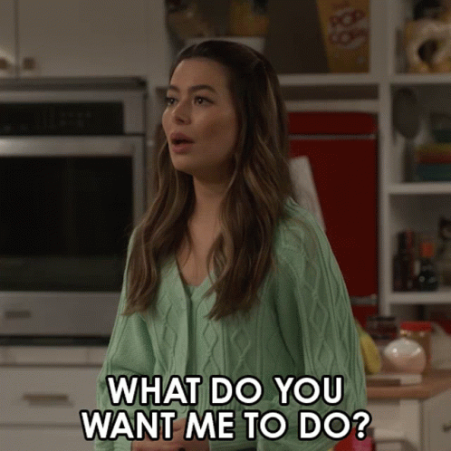 What Do You Want Me To Do Miranda Cosgrove GIF - What Do You Want Me To Do Miranda Cosgrove Carly Shay GIFs