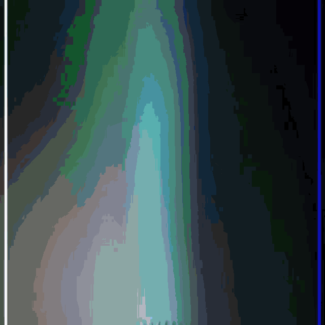 a computer generated image of a blue light coming out of a dark room