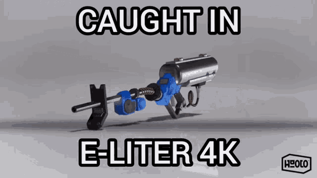 a picture of a gun with the words " caught in e-liter 4k " above it