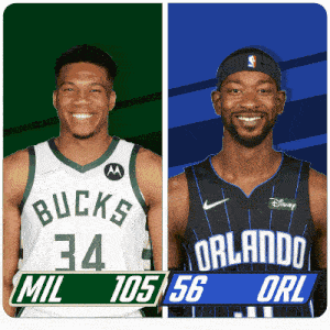 two basketball players for the bucks and orlando