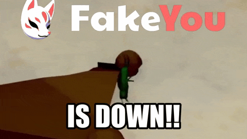 fake you is down written on a poster