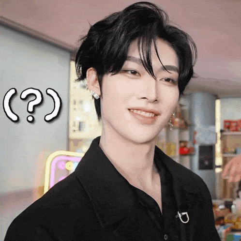 a man with a question mark behind him