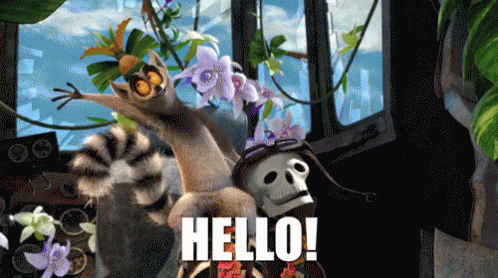 Hello! GIF - Hello King Julien Madagascar GIFs