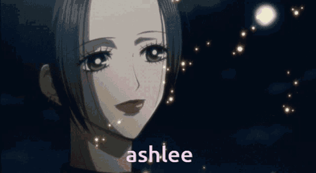 a picture of a girl with the name ashlee on it