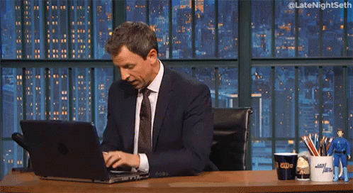 Late Night With Seth Meyers - Typing GIF - Seth Meyers Late Night Seth Late Night With Seth Meyers GIFs
