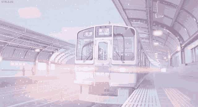 Snow Anime GIF - Snow Anime Train GIFs
