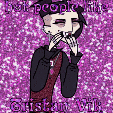 a cartoon character with the name tristan vik