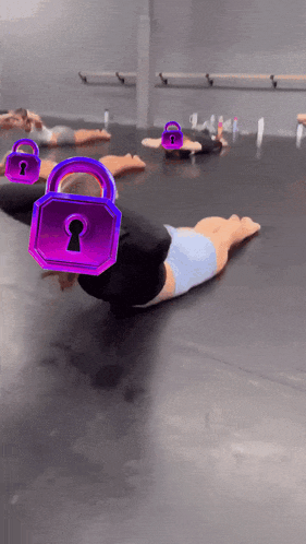 a purple padlock with a keyhole in the middle