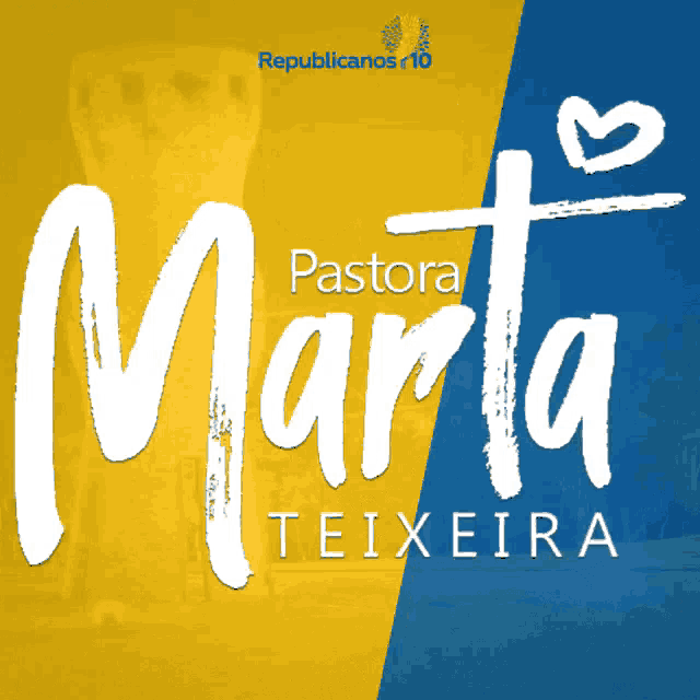 a poster for pastora marta teixeira with a yellow background