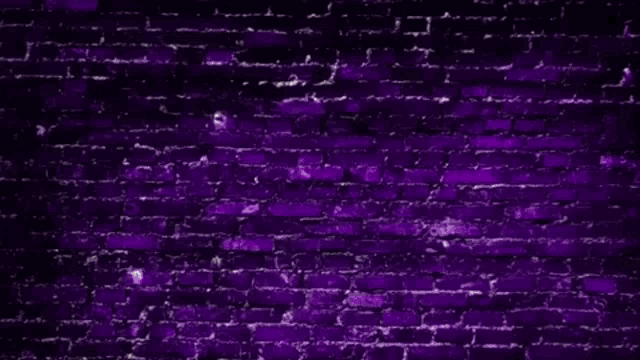 a purple brick wall with the name landon written on it