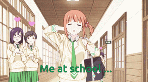 Anime Me At School GIF - Anime Me At School Sleepy GIFs