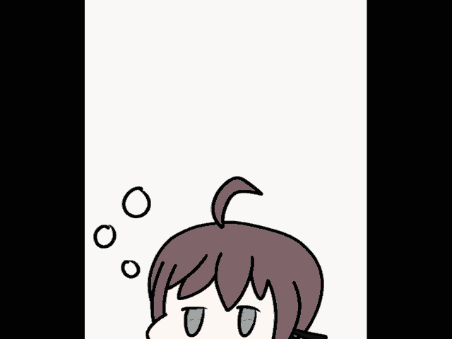 a cartoon drawing of a girl with a ponytail