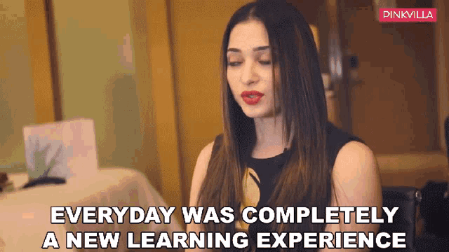 Everyday Was A Completely New Learning Experience Tamannaah Bhatia GIF - Everyday Was A Completely New Learning Experience Tamannaah Bhatia Pinkvilla GIFs