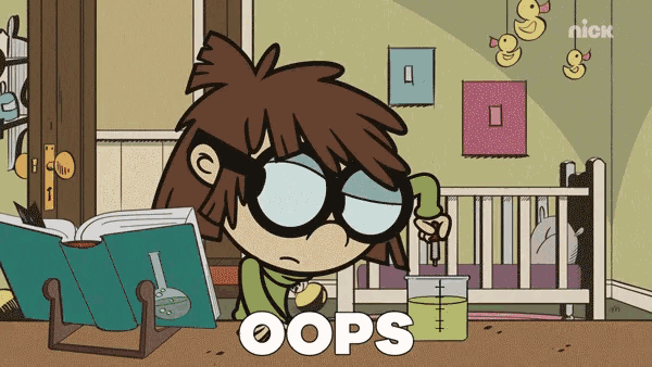 a cartoon of lisa from the loud house sitting at a table with a book
