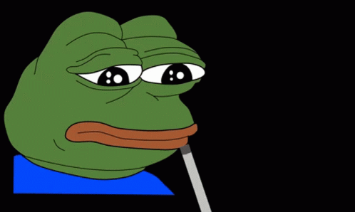 Frog Is Very Sad Smoke GIF - Frog Is Very Sad Smoke Pepe GIFs