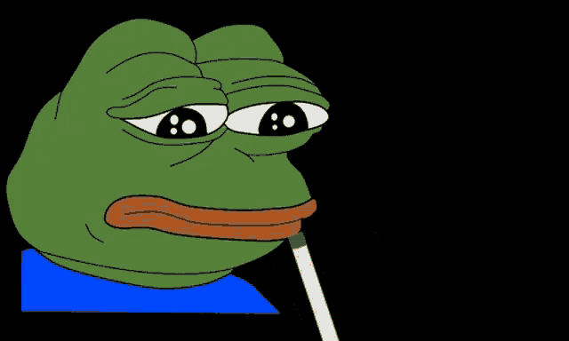 a frog is smoking a cigarette next to a zippo lighter