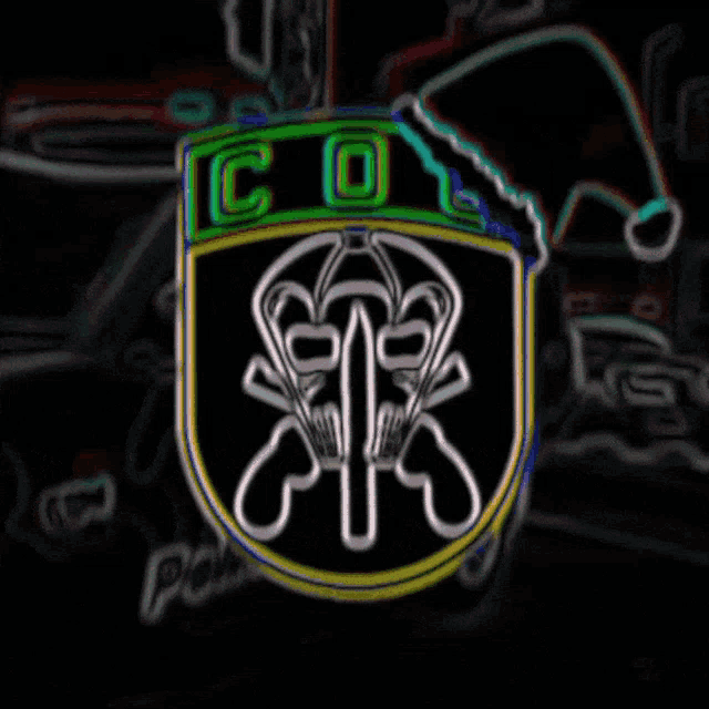 a blurry image of a logo for colts