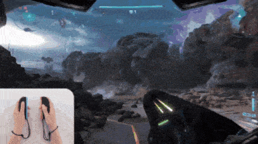 a person is playing a video game with the number 91 on the bottom right