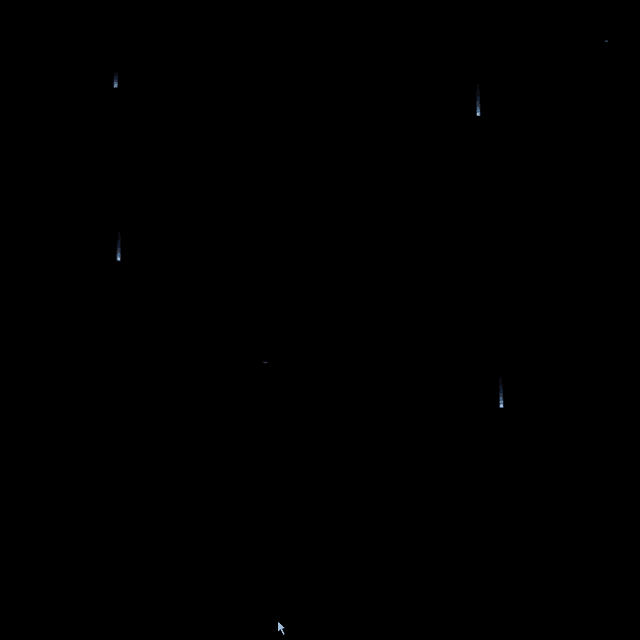 a black background with rain drops and a cloud