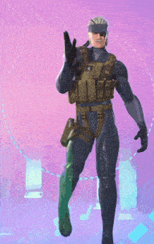 a pixelated image of a man in a military uniform