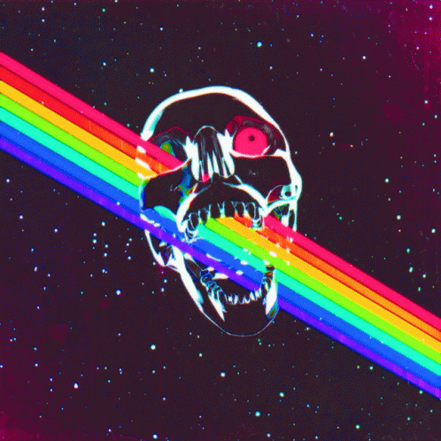 Rainbow Skull GIF - Rainbow Skull GIFs