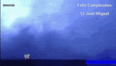 a blue background with the words feliz cumpleanos and jose miguel