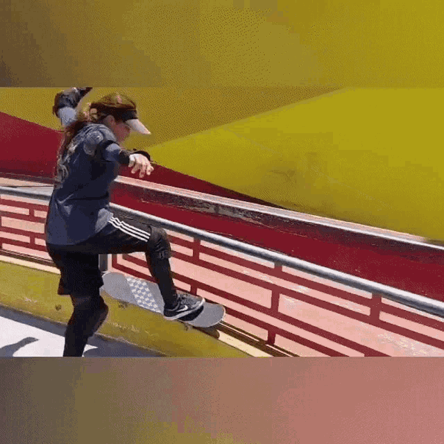 a skateboarder is doing a trick on a ramp