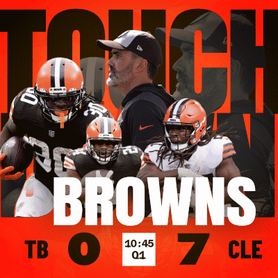 Cleveland Browns (7) Vs. Tampa Bay Buccaneers (0) First Quarter GIF - Nfl National Football League Football League GIFs