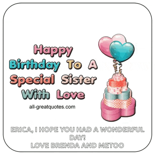 happy birthday to a special sister with love from all-greatquotes.com