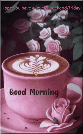Good Morning Images Pink Coffie Good Morning GIF - Good Morning Images Pink Coffie Good Morning GIFs