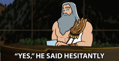 Yes He Said Hesitantly Zeus GIF - Yes He Said Hesitantly Zeus Smite GIFs